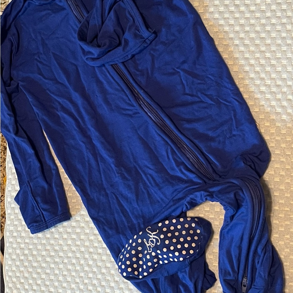 Ellie K’s Royal Blue Baby Footie Sleep and Play